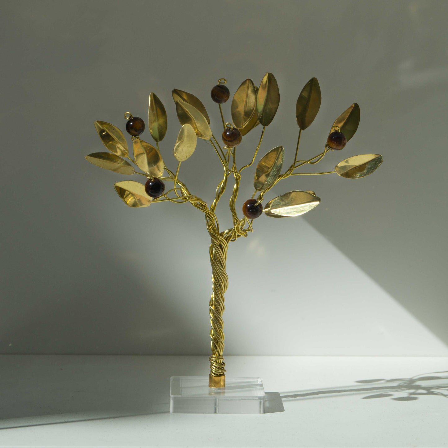 Handmade Tiger’s Eye Gemstone Tree – Strength & Confidence