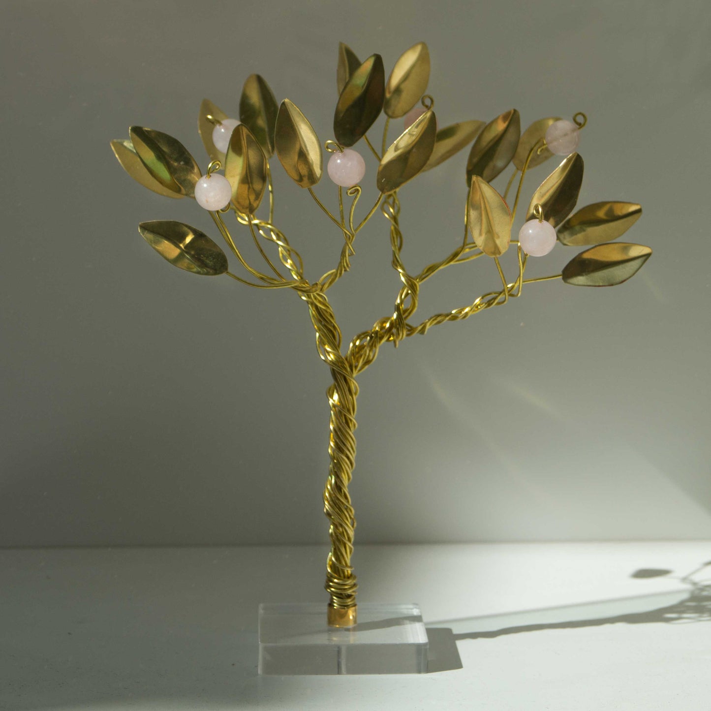 Handmade Rose Quartz Gemstone Tree – Love & Compassion