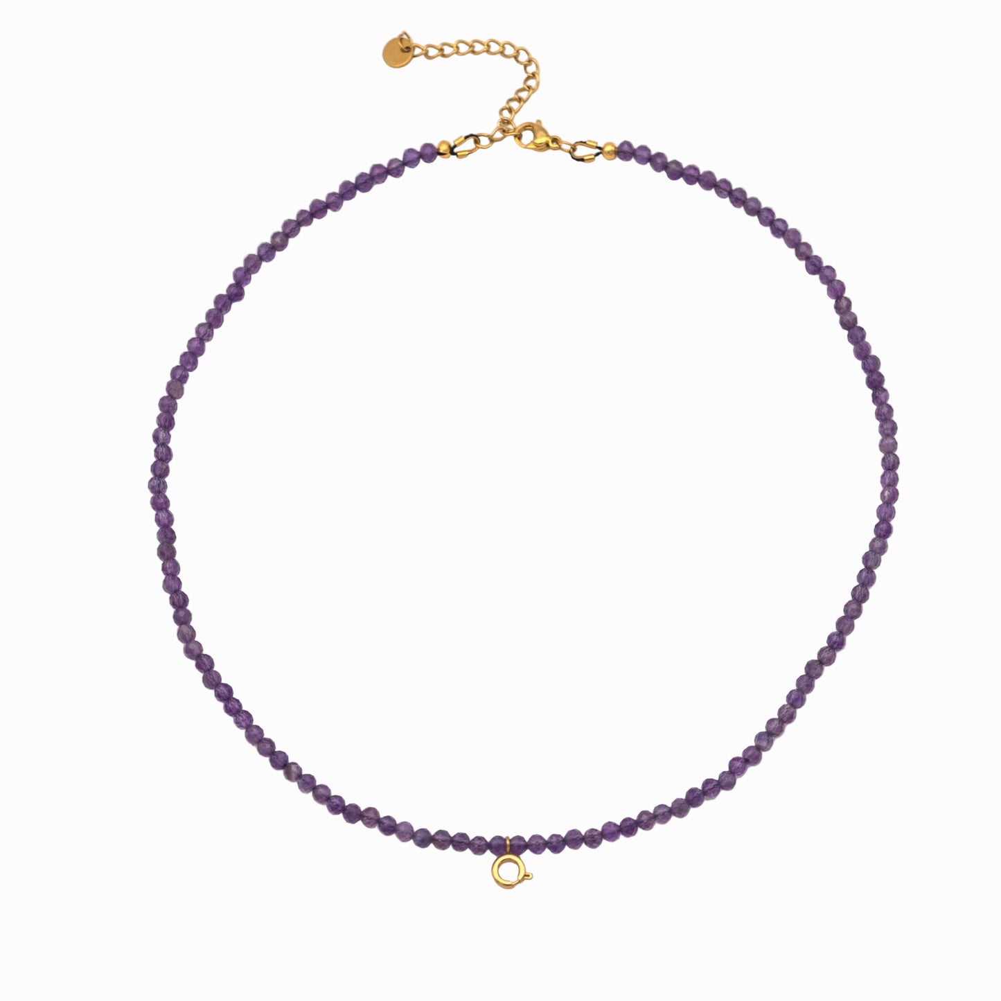 Handmade Amethyst Necklace for Spirituality – with Interchangeable Pendant Clasp