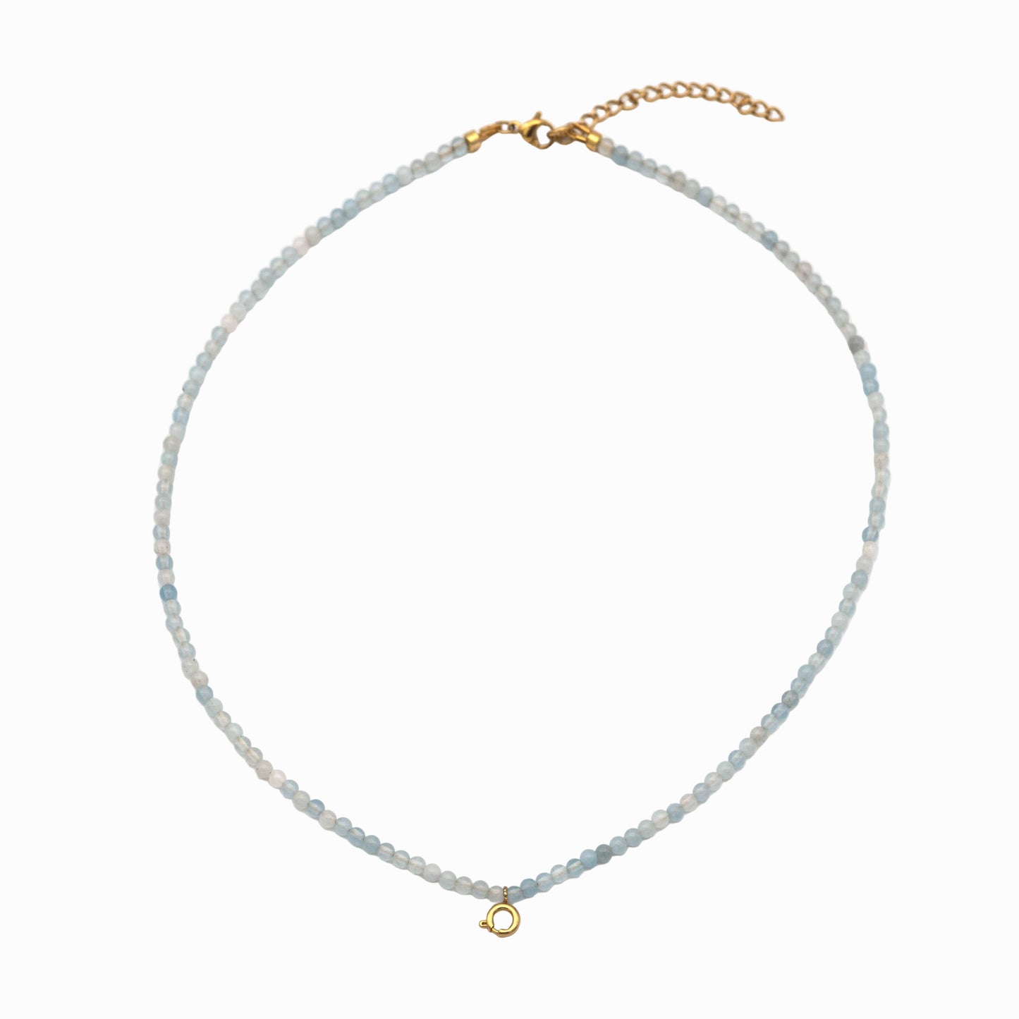 Handmade Aquamarine Necklace for Serenity – with Interchangeable Pendant Clasp