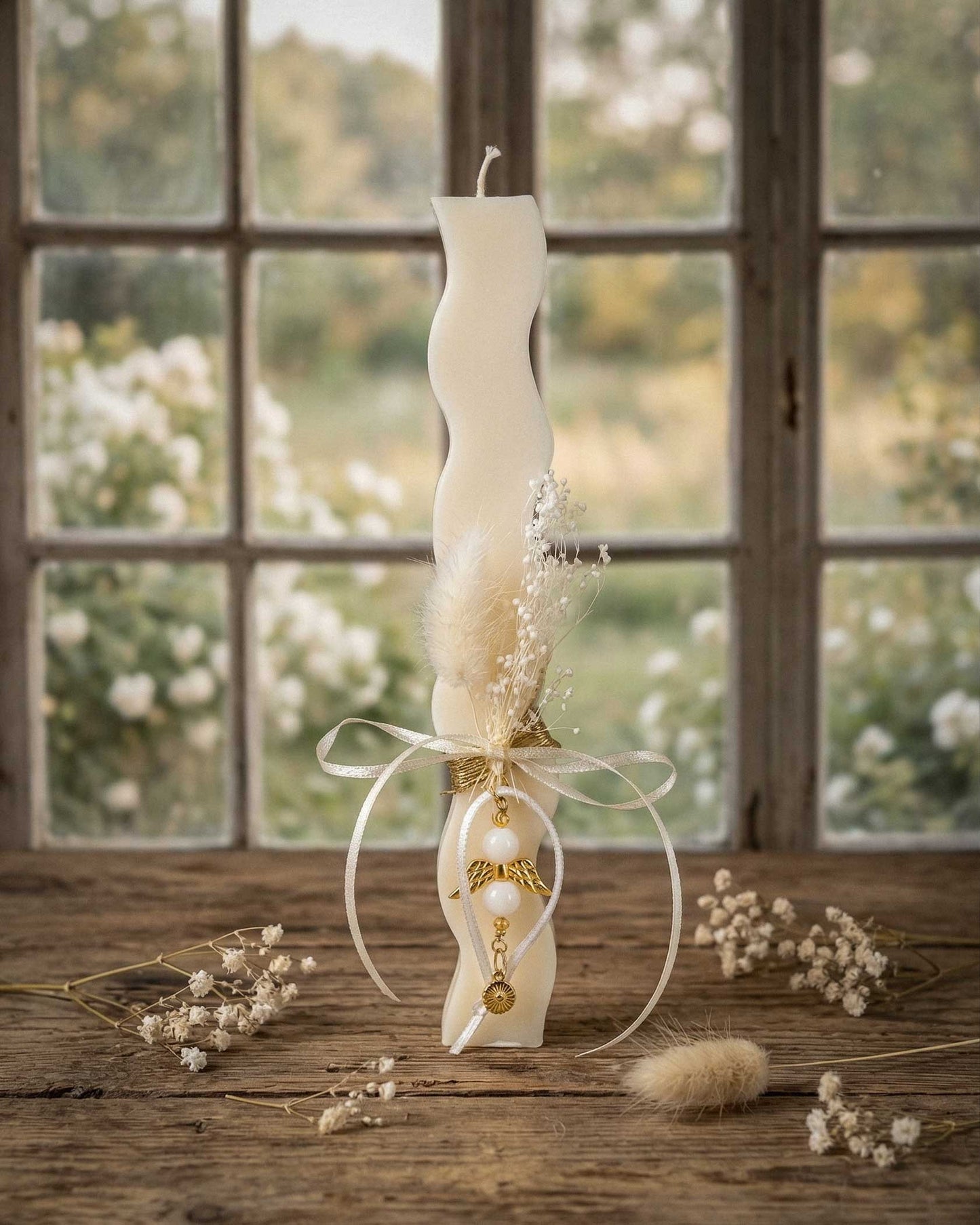 Archangel Gabriel Easter Candle – Handmade Talisman for Inner Peace