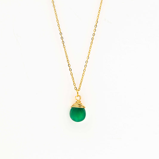 Necklace with Green agate