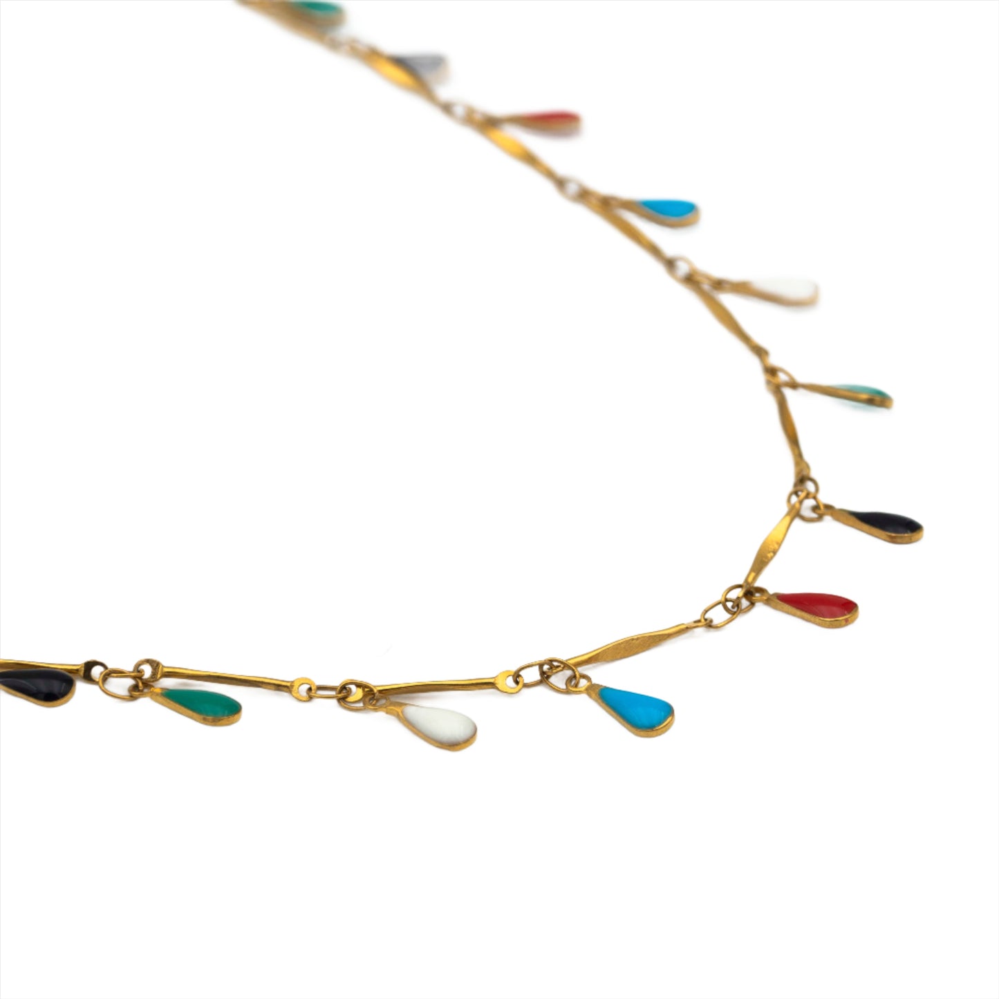 Necklace with colorfull enamel