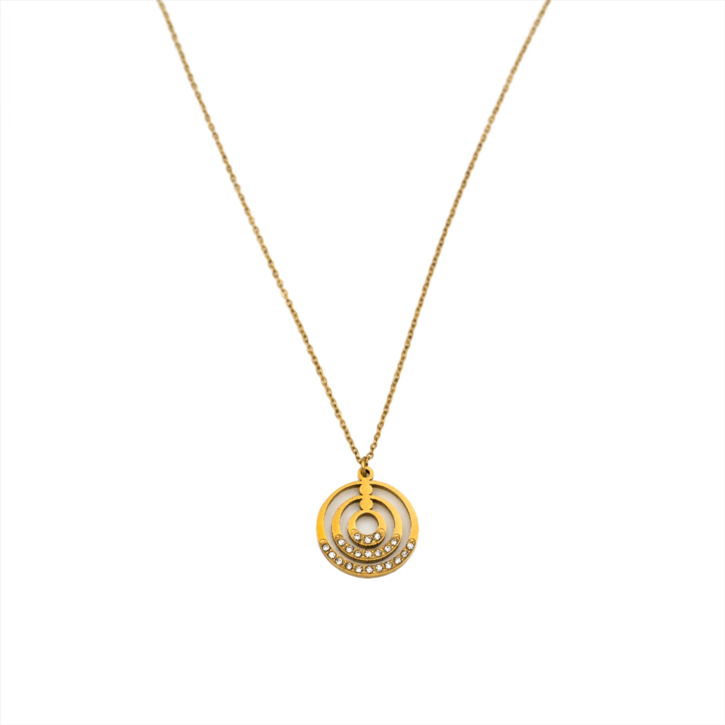 Necklace Circles with Zircon