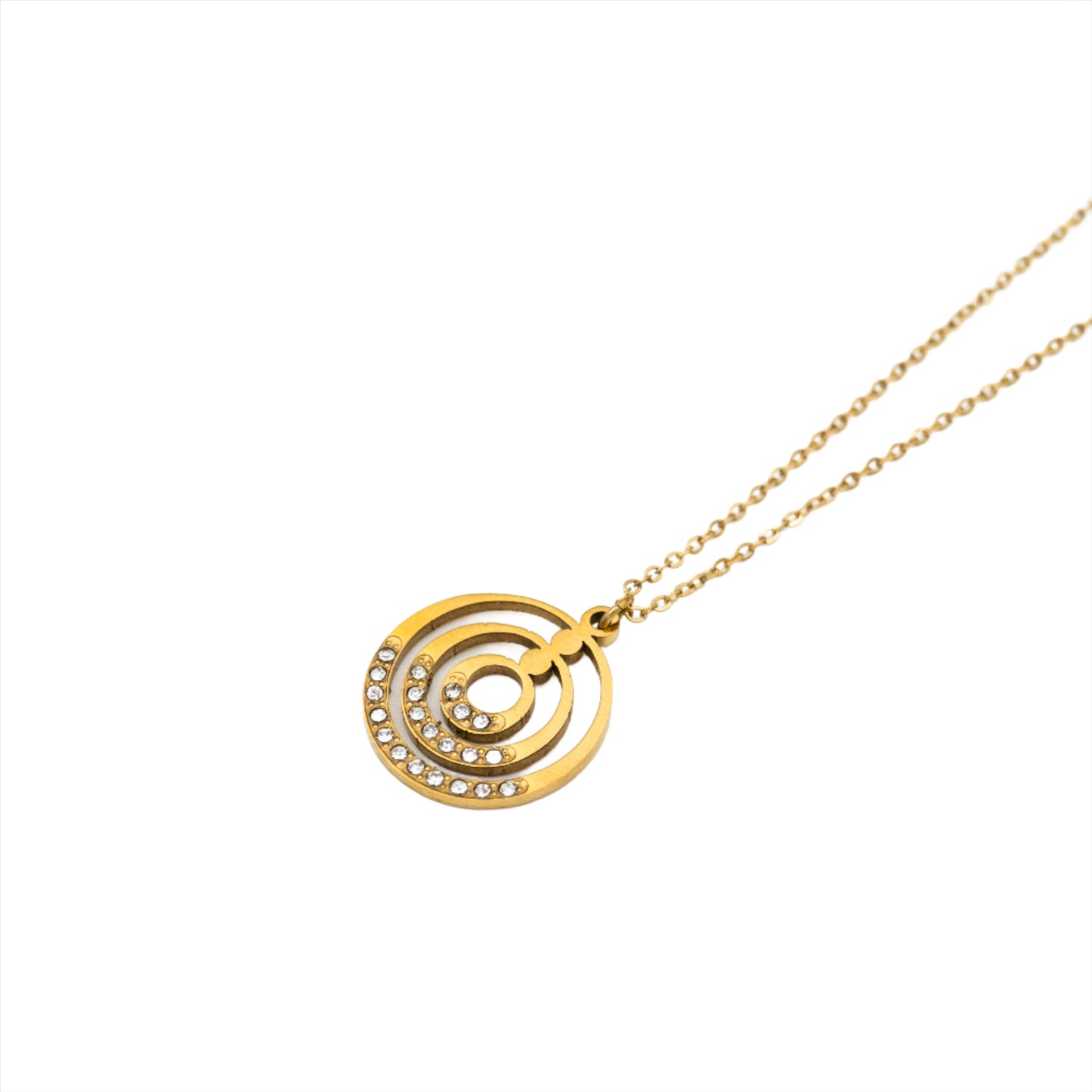 Necklace Circles with Zircon