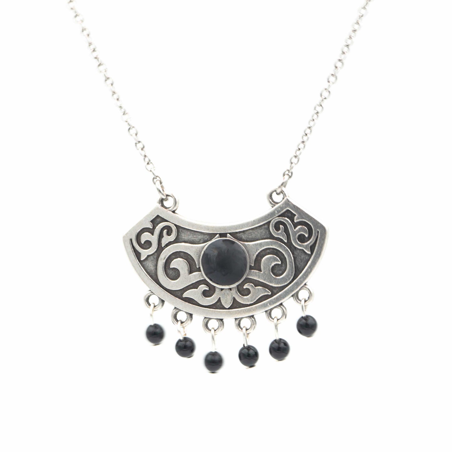 Ethnic Necklace - Silver Antique