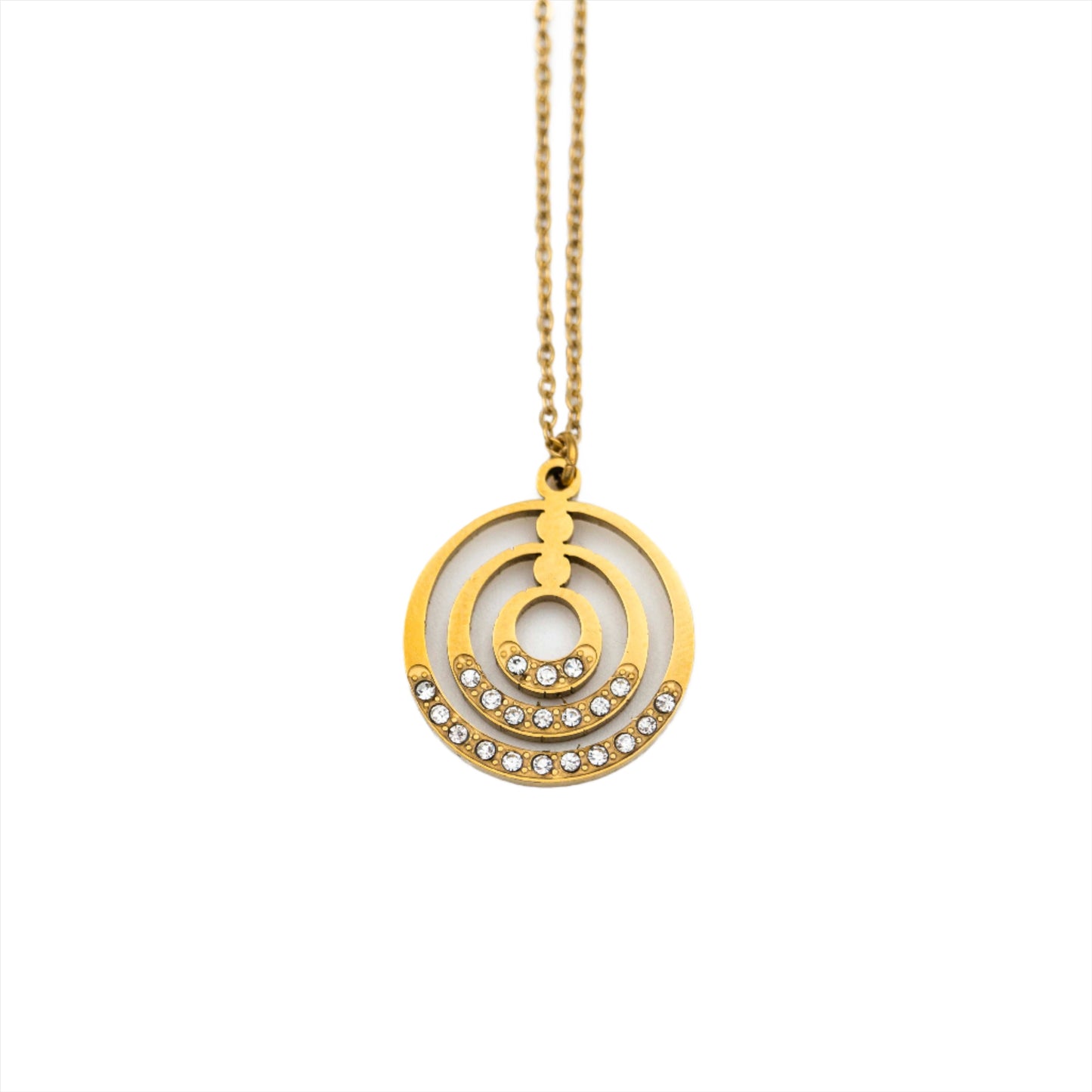 Necklace Circles with Zircon