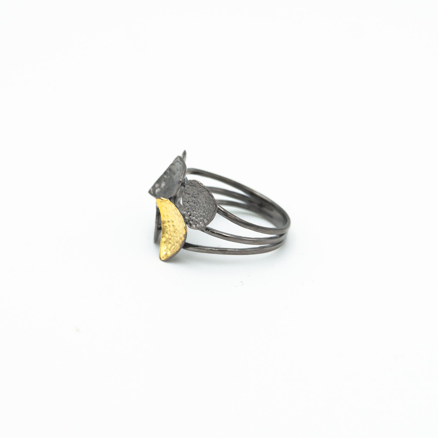 Silver 925 Ring with Gold-Plated Accent