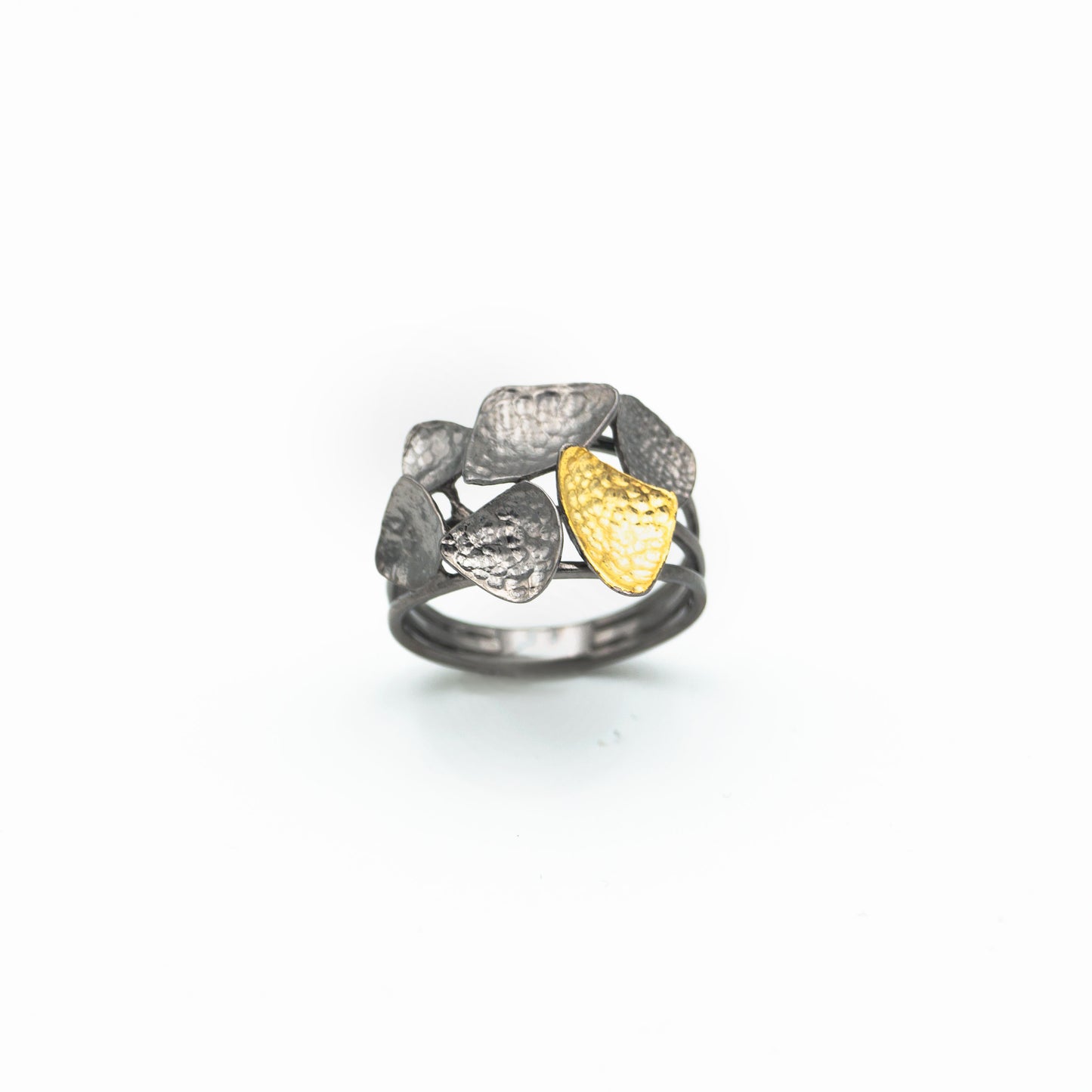 Silver 925 Ring with Gold-Plated Accent