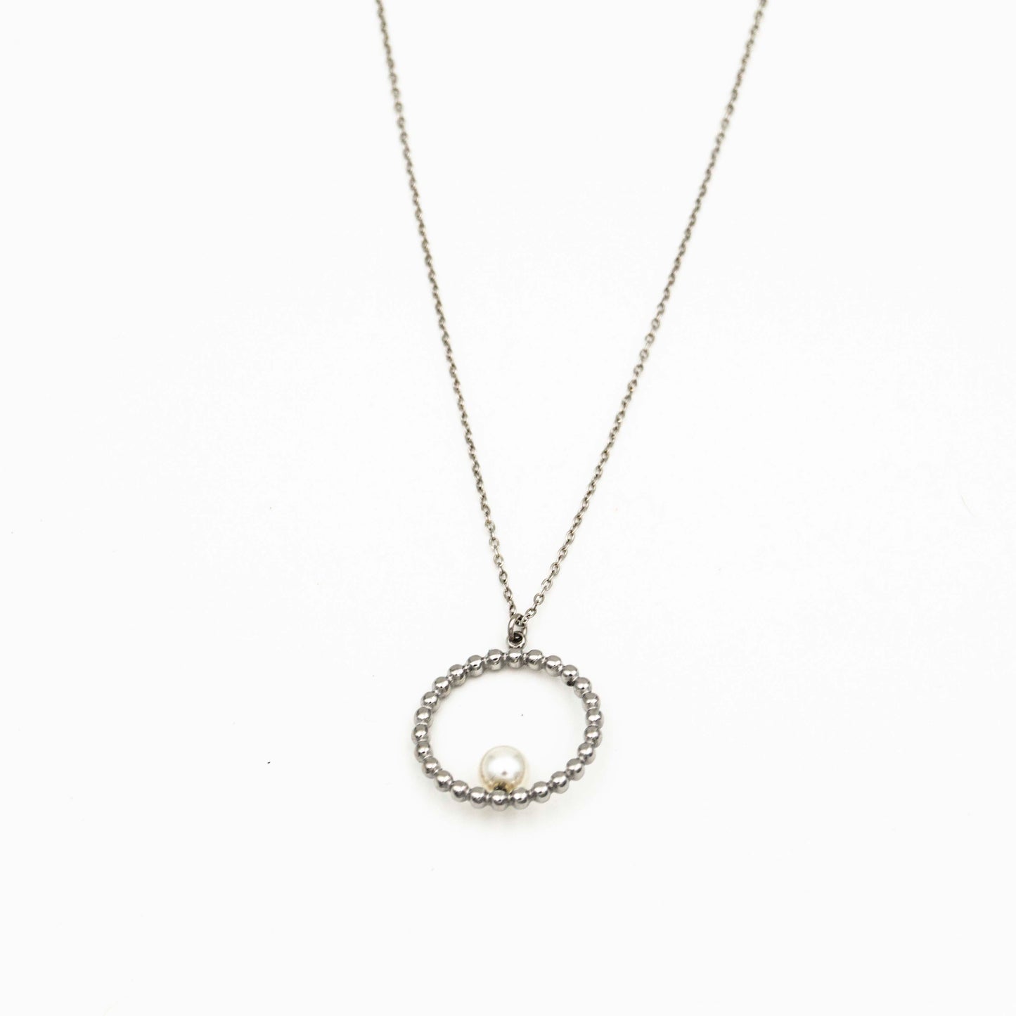 Necklace Circle with Pearl