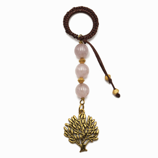 Χειροποίητο Φυλαχτό Ροζ Χαλαζίας - Αγάπη