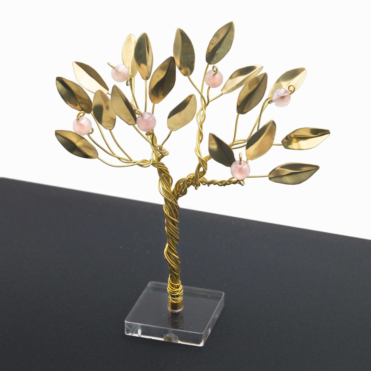 Χειροποίητο Δέντρο Ευχών με Ροζ Χαλαζία – Αγάπη & Συμπόνια