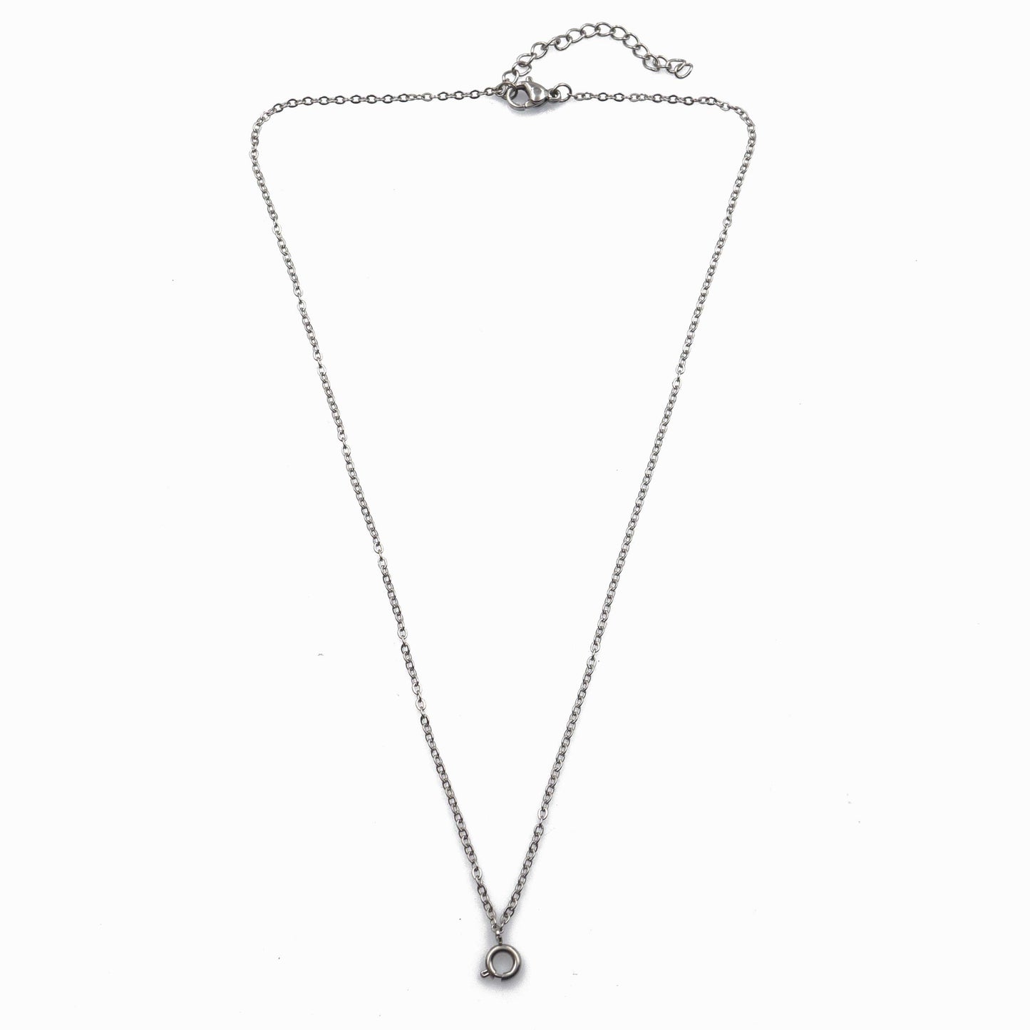 Χειροποίητη ατσάλινη αλυσίδα με μηχανισμό κουμπώματος για μενταγιόν