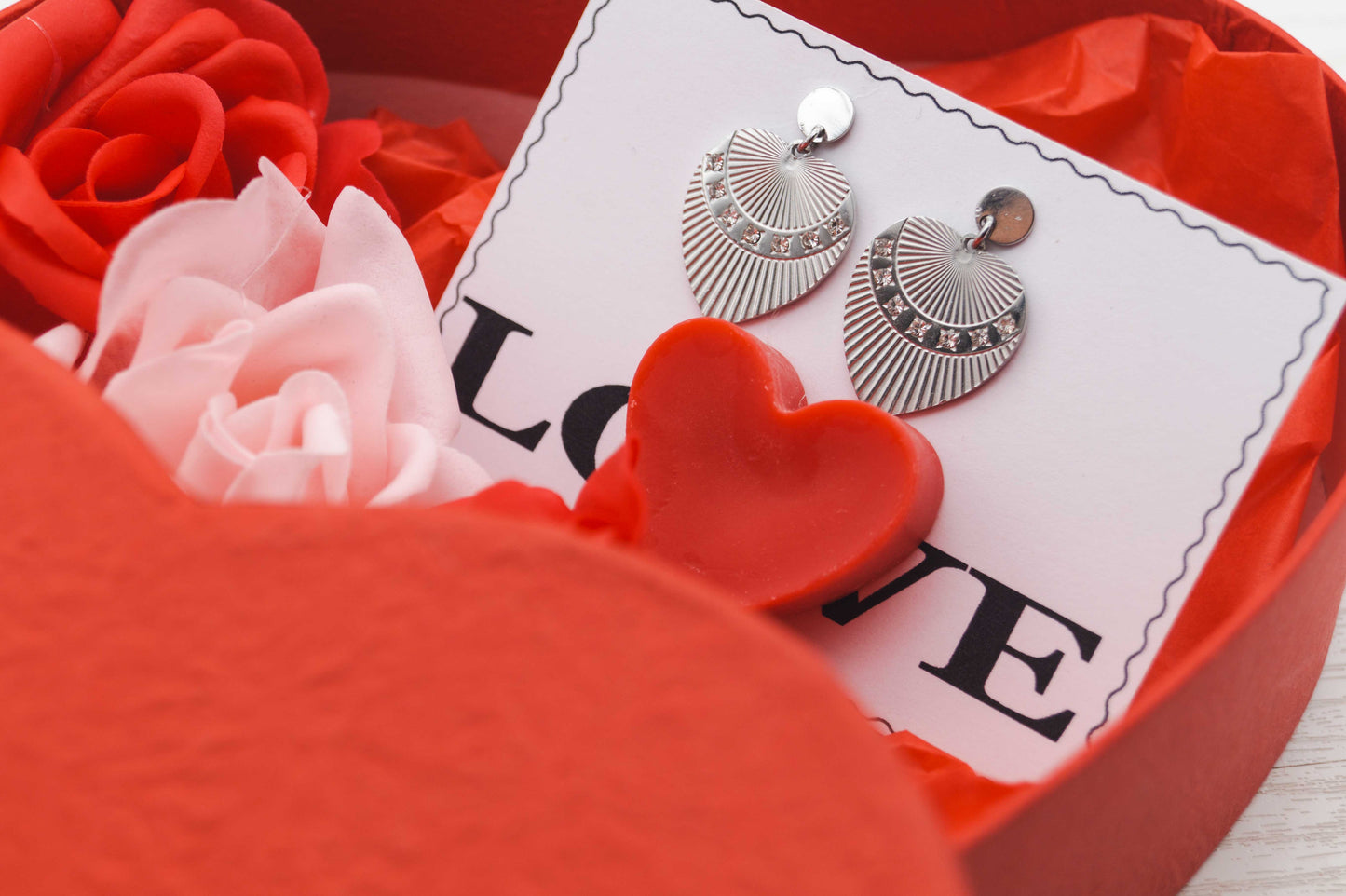 Σκουλαρίκια από Ατσάλι - Δώρο Αγίου Βαλεντίνου