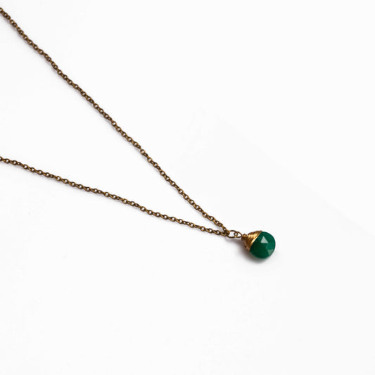 Green Agate Necklace - Balance and Harmony