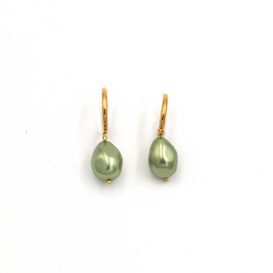 Olive Pearl Earrings