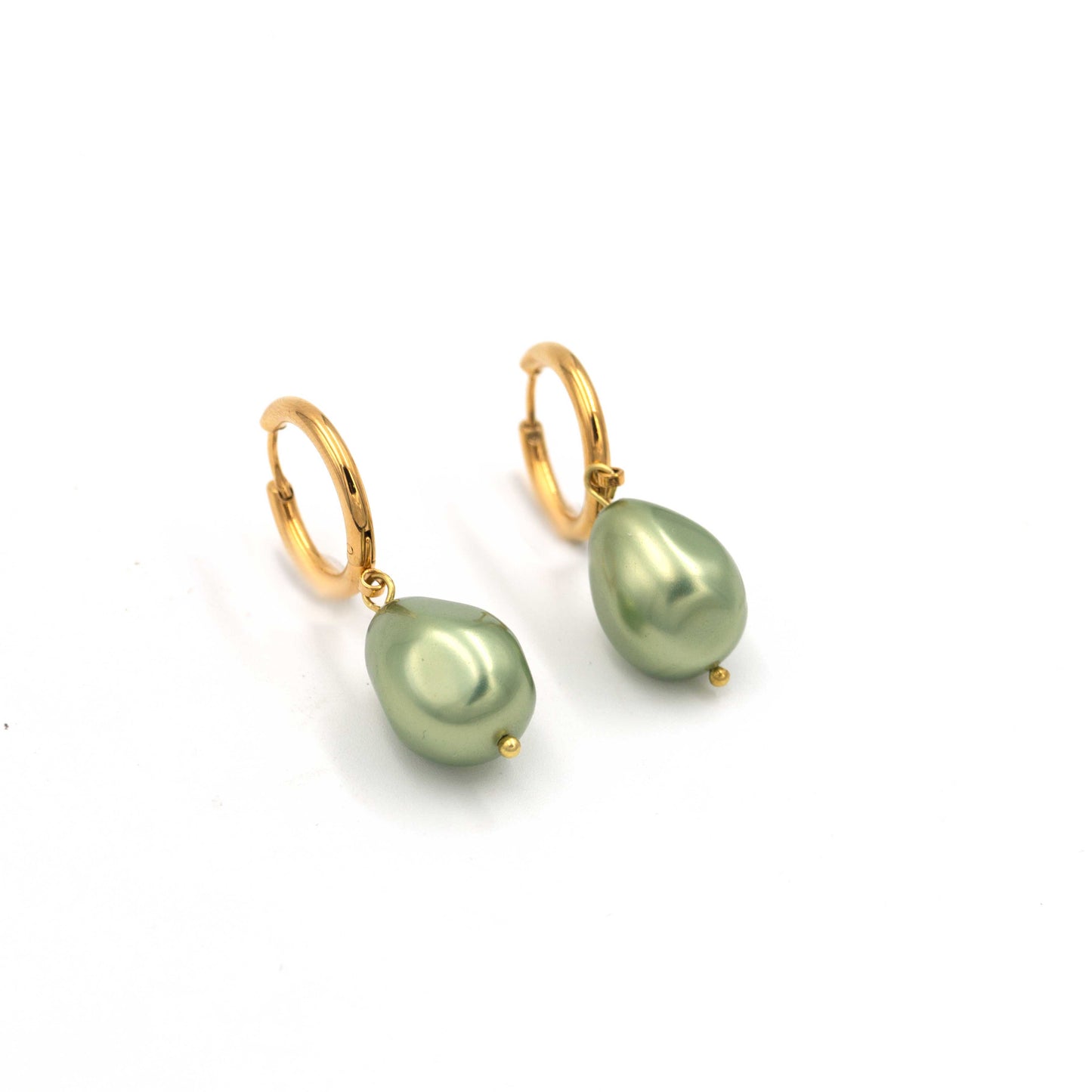 Olive Pearl Earrings