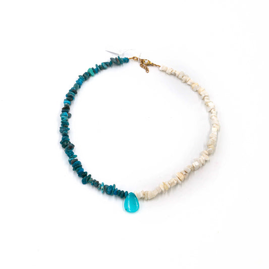 Apatite and White Coral Necklace