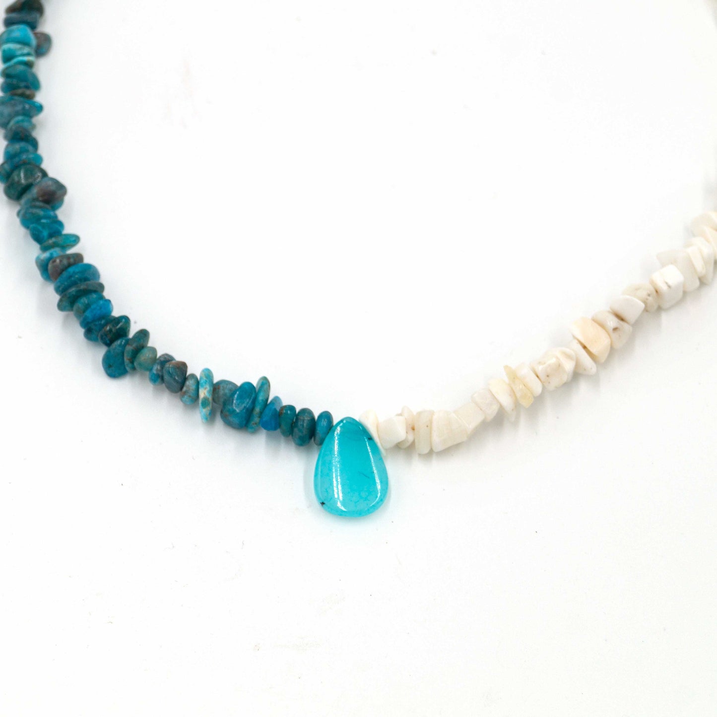 Apatite and White Coral Necklace