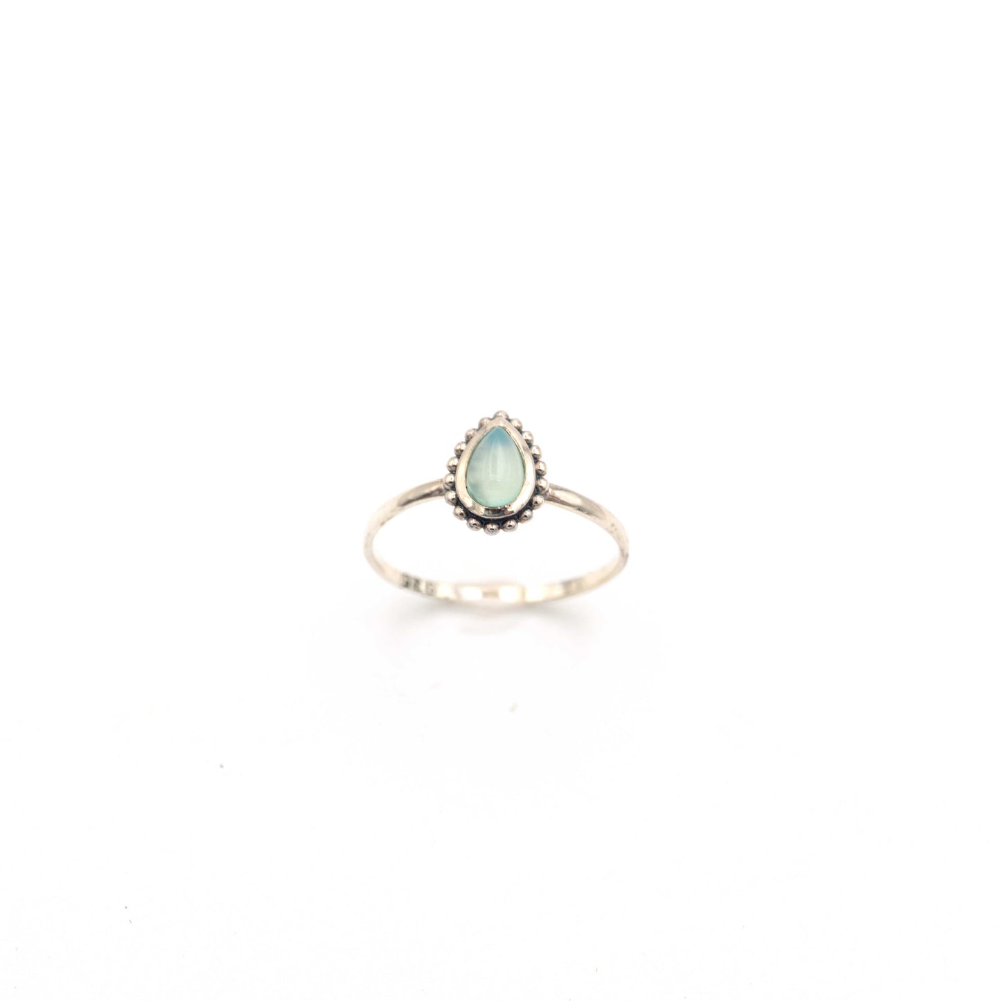 Silver Ring Aqua Marine