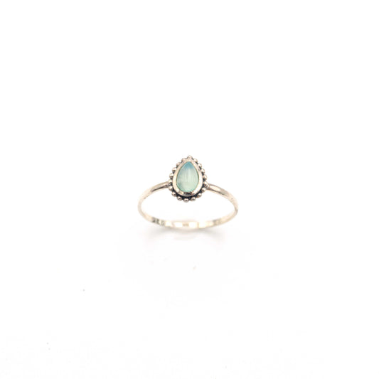 Silver Ring Aqua Marine