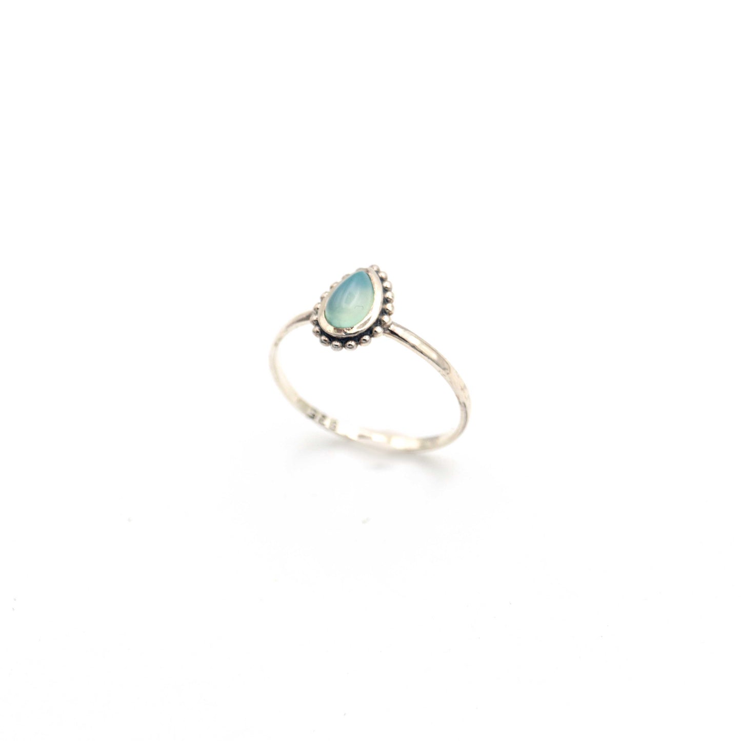 Silver Ring Aqua Marine