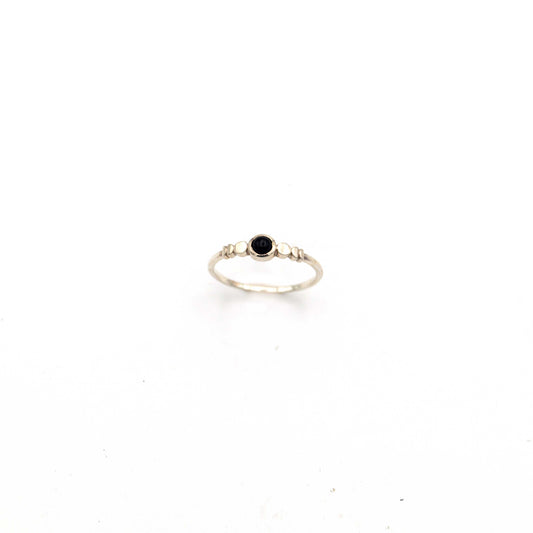 Silver Ring Black Agate