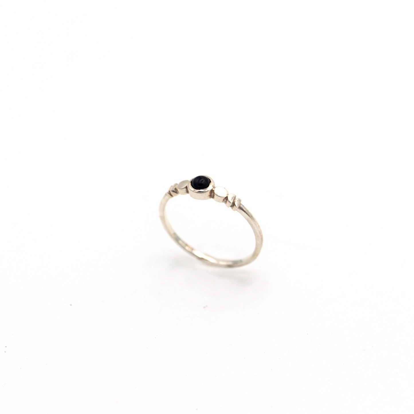 Silver Ring Black Agate