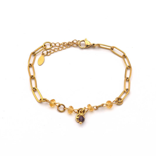 Lucky Clover Gemstone Bracelet