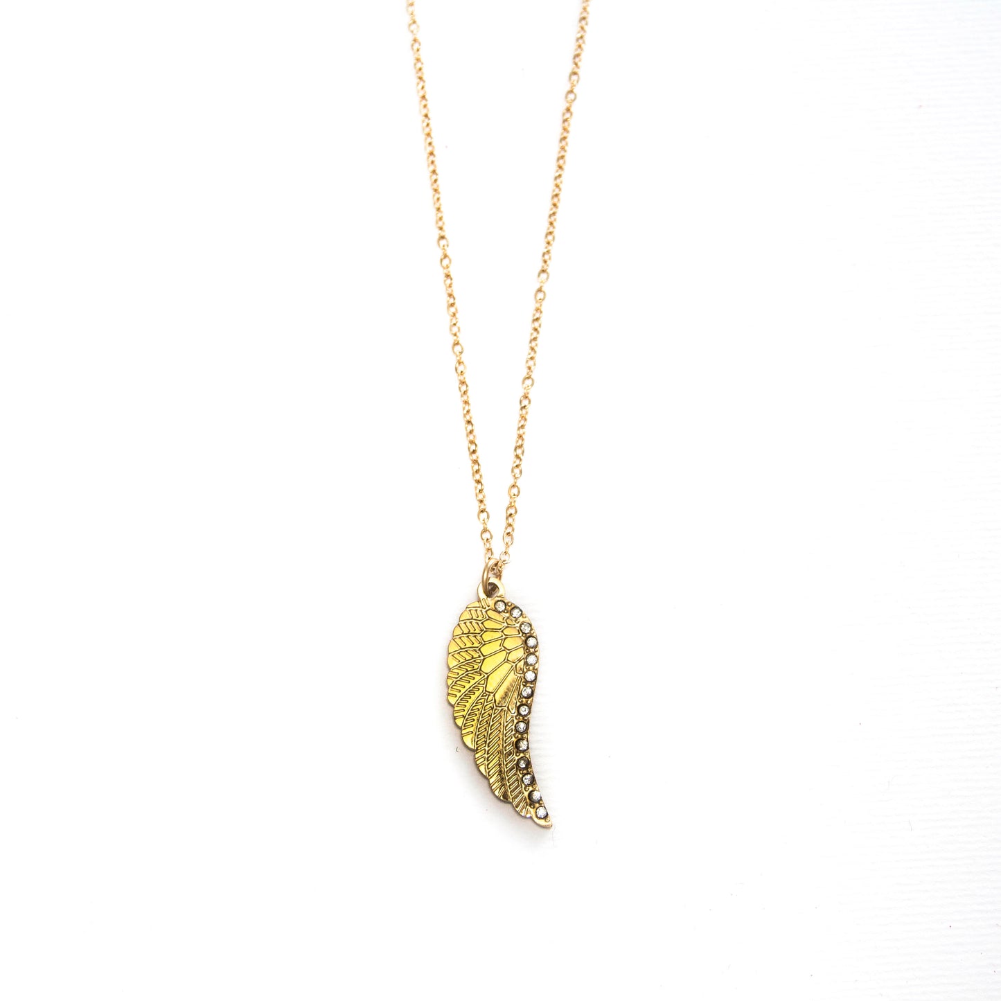 Angel's Wing Stainless Steel Necklace - Silver & Gold