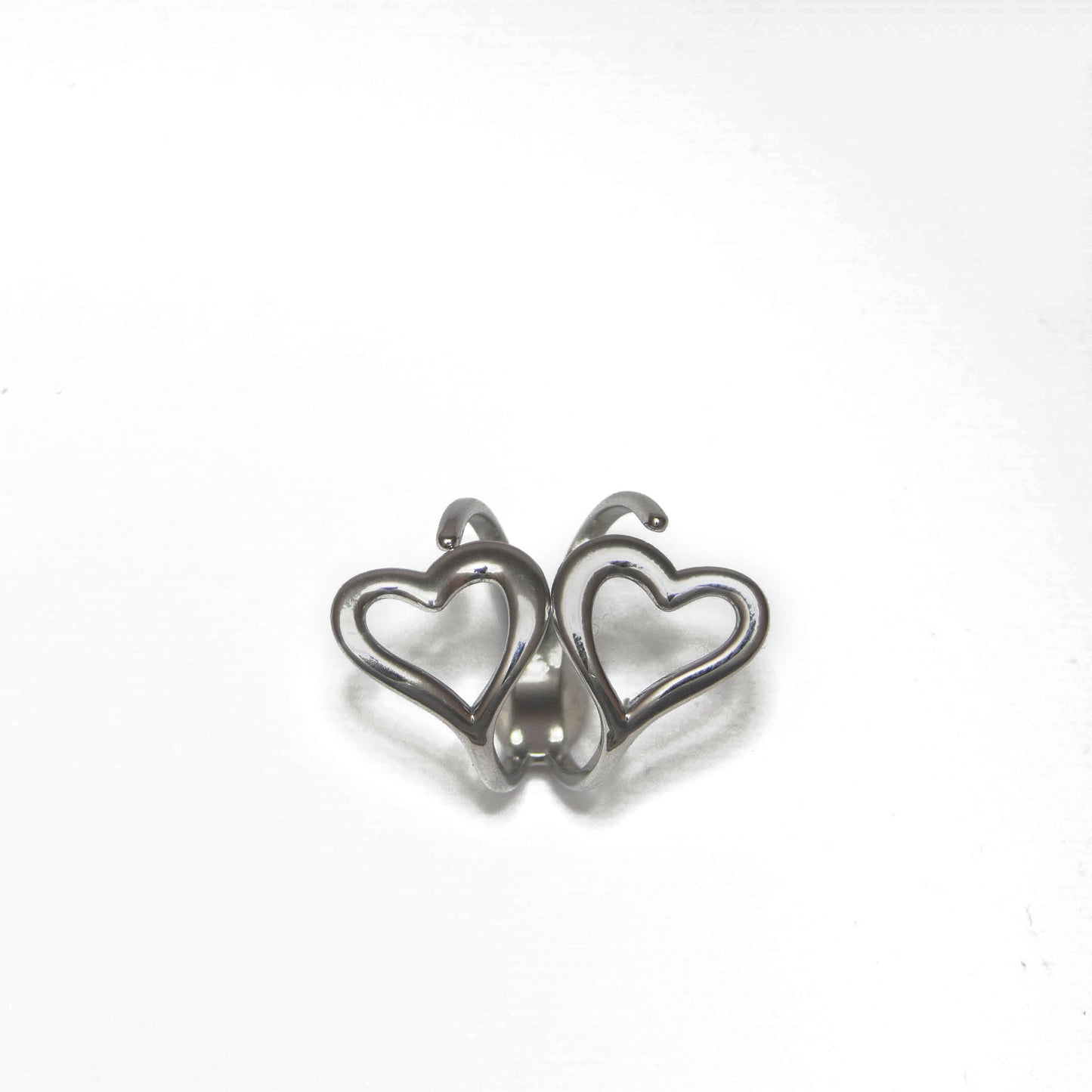 Double heart Stainless Steel ring