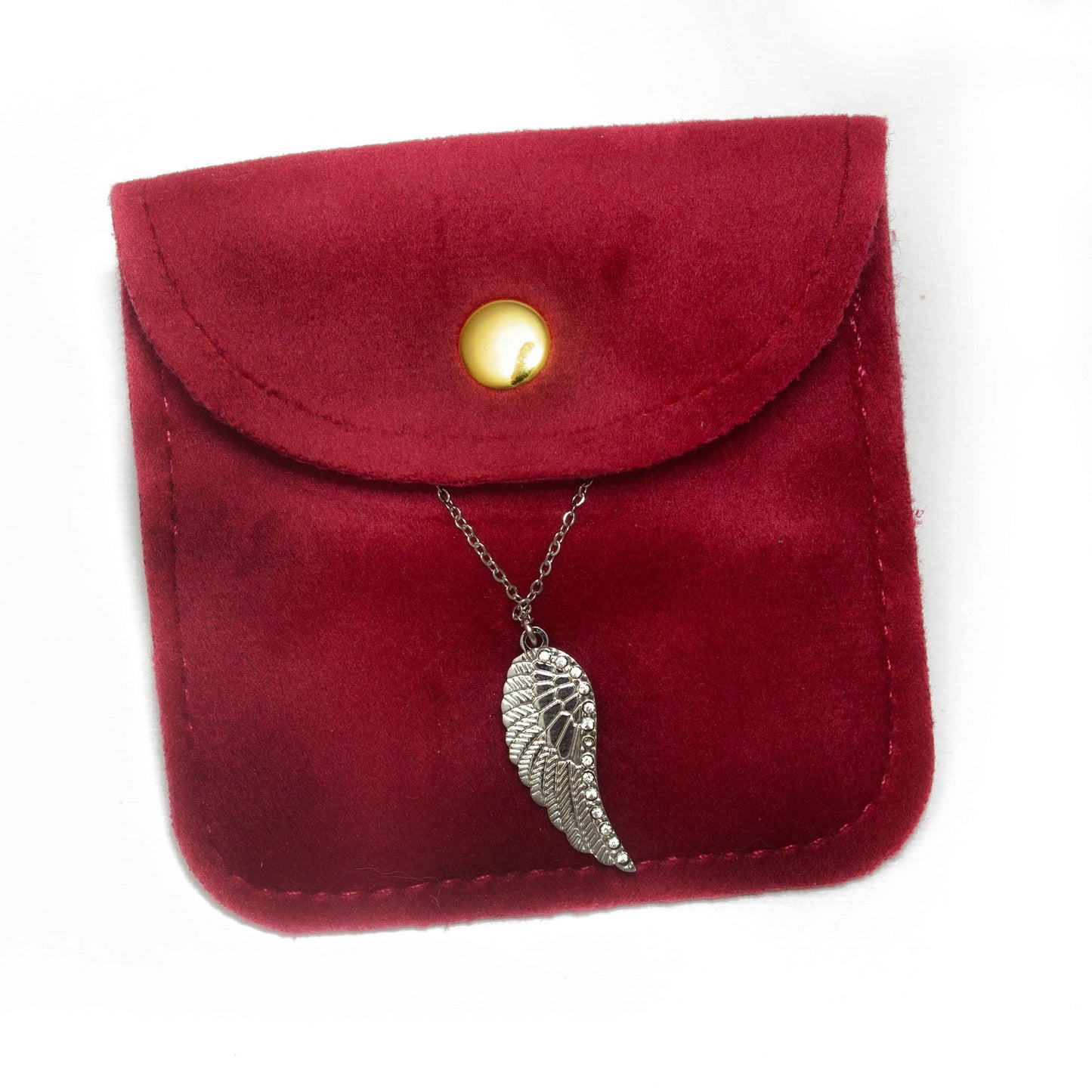 Angel's Wing Stainless Steel Necklace - Silver & Gold