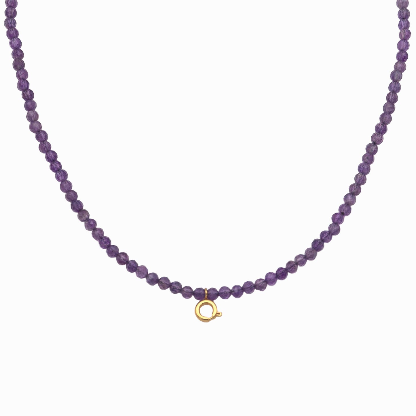 Χειροποίητο Κολιέ Αμέθυστος - Πνευματικότητα με μηχανισμό κουμπώματος για μενταγιόν