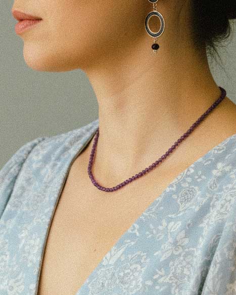 Χειροποίητο Κολιέ Αμέθυστος - Πνευματικότητα