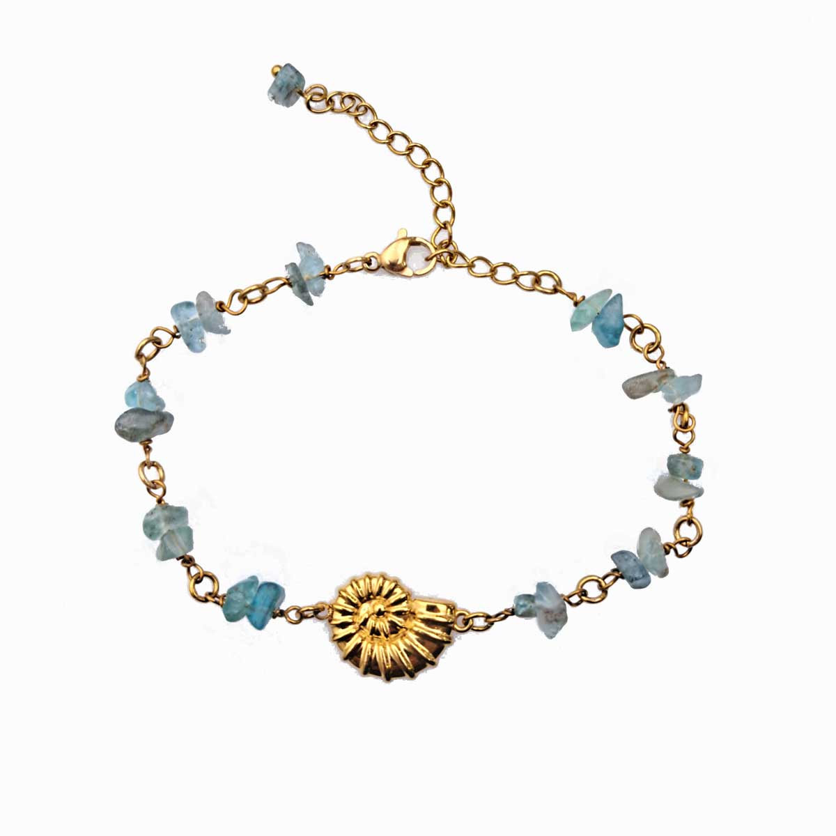 Apatite Gold Plated Bracelet