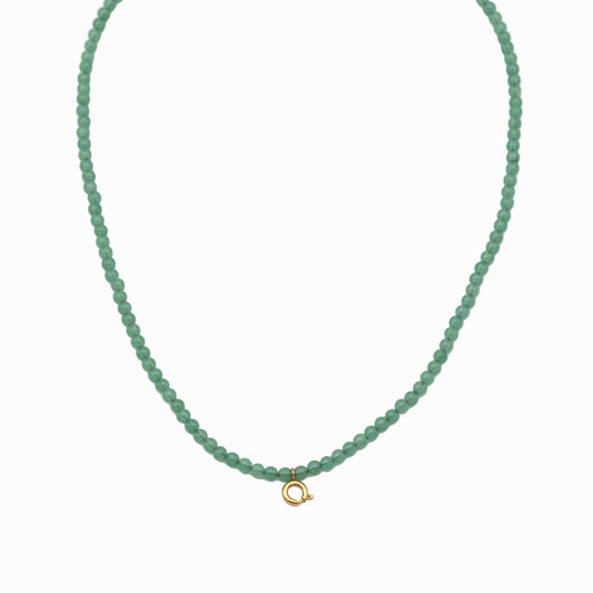 Χειροποίητο κολιέ Αβεντουρίνη - Προσωπική Ανάπτυξη με μηχανισμό κουμπώματος για μενταγιόν