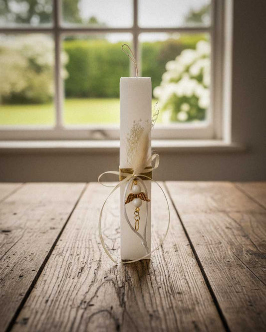 Πασχαλινή Λαμπάδα Αρχάγγελος Γαβριήλ – Χειροποίητο Φυλαχτό για Εσωτερική Γαλήνη