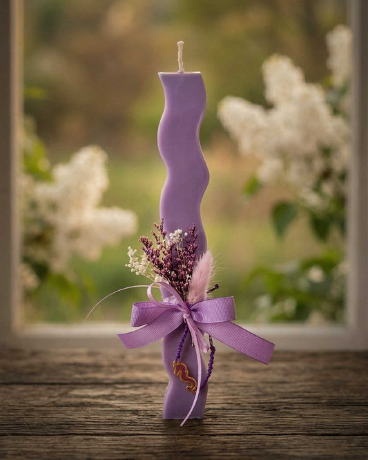 Handmade Easter Candle with Seahorse Bracelet