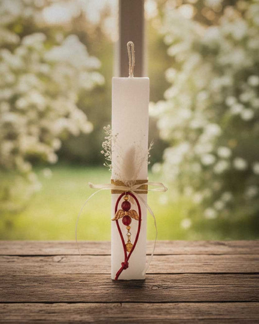 Πασχαλινή Λαμπάδα Αρχάγγελος Ουριήλ – Χειροποίητο Φυλαχτό για Ισορροπία