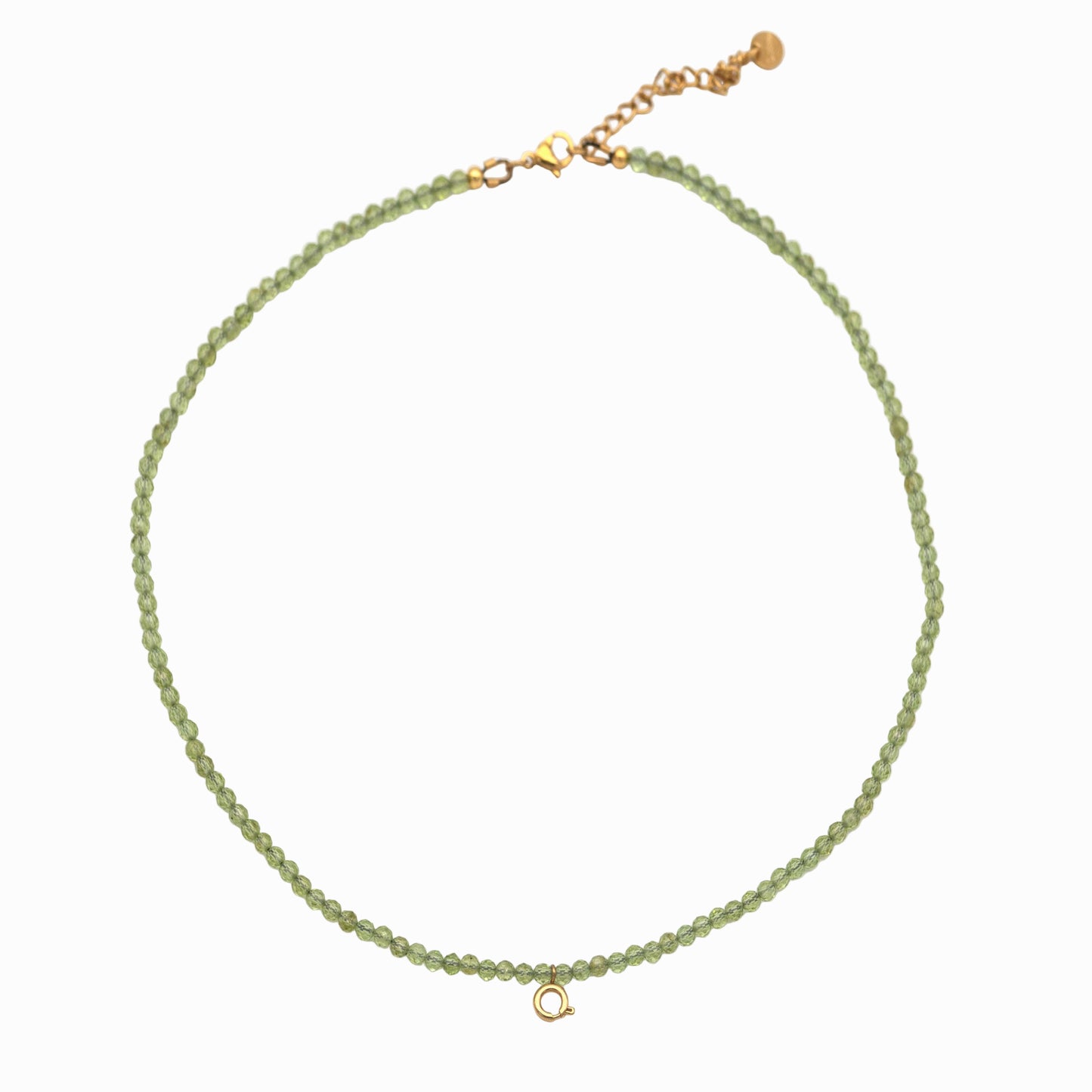 Χειροποίητο κολιέ Περίδοτο - Ανανέωση με μηχανισμό κουμπώματος για μενταγιόν