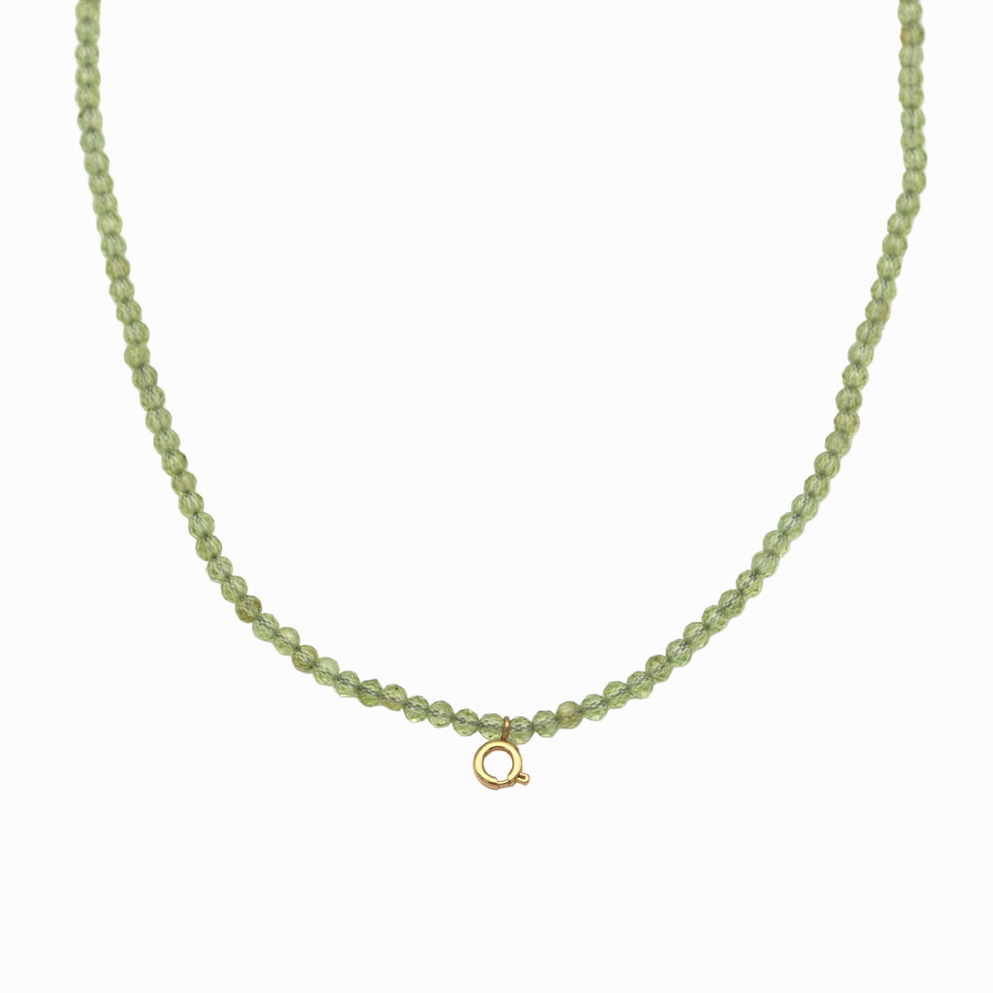 Χειροποίητο κολιέ Περίδοτο - Ανανέωση με μηχανισμό κουμπώματος για μενταγιόν