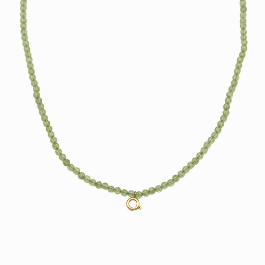 Χειροποίητο κολιέ Περίδοτο - Ανανέωση με μηχανισμό κουμπώματος για μενταγιόν