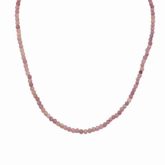 Χειροποίητο κολιέ Ροζ Τουρμαλίνη - Αγάπη