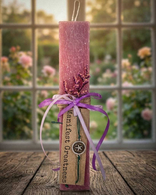 Χειροποίητη Πασχαλινή Λαμπάδα με Βραχιόλι