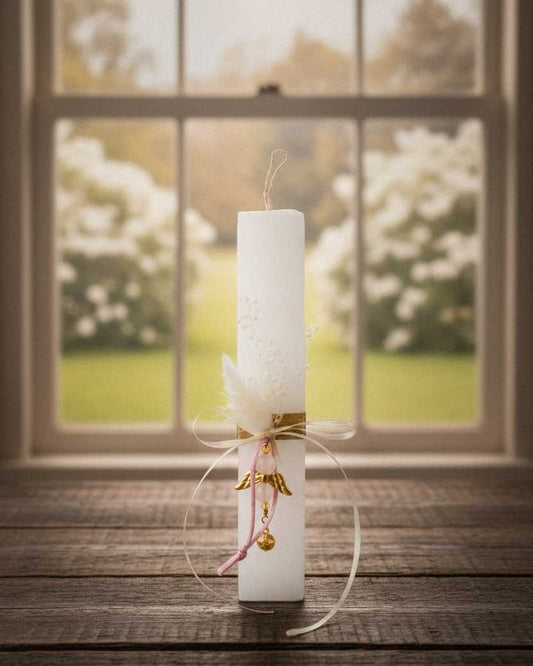 Πασχαλινή Λαμπάδα Αρχάγγελος Σαμουήλ – Χειροποίητο Φυλαχτό για την Αγάπη